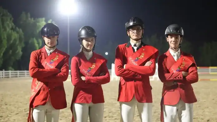 المنتخب الأردني لقفز الحواجز يحصد الذهبية في منافسات الفرق بألعاب آسيوية الشباب