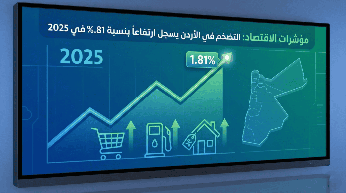 مؤشرات الاقتصاد: التضخم في الأردن يسجل ارتفاعاً بنسبة 1.81% في 2025