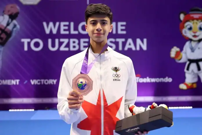 نجم التايكواندو الأردني عبد الله شاهين يحصد برونزية بطولة العالم للناشئين