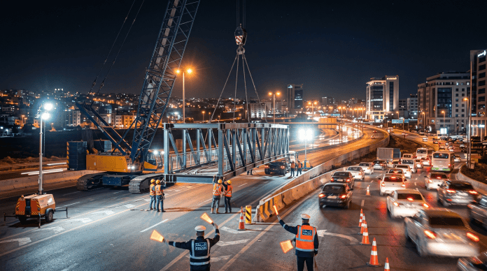 إغلاقات وتحويلات مرورية الليلة بين خلدا وصويلح لتركيب جسر مشاة