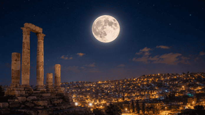 سماء الأردن تشهد اكتمال 